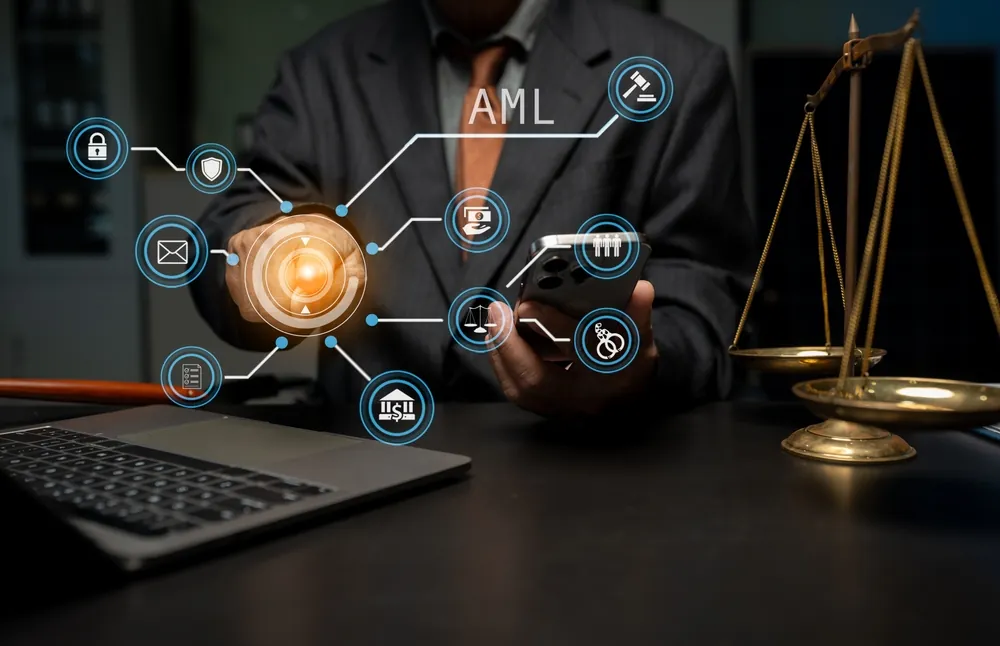 Compliance and regulation concept image illustrating Strengthen Your AML Compliance